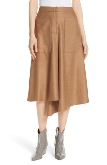 Women's Tibi Asymmetrical Skirt - Brown