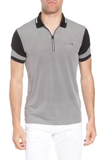 Men's Boss Pro Slim Fit Golf Polo - Black