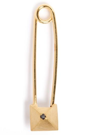 Women's Iam By Ileana Makri Square Safety Pin Earring