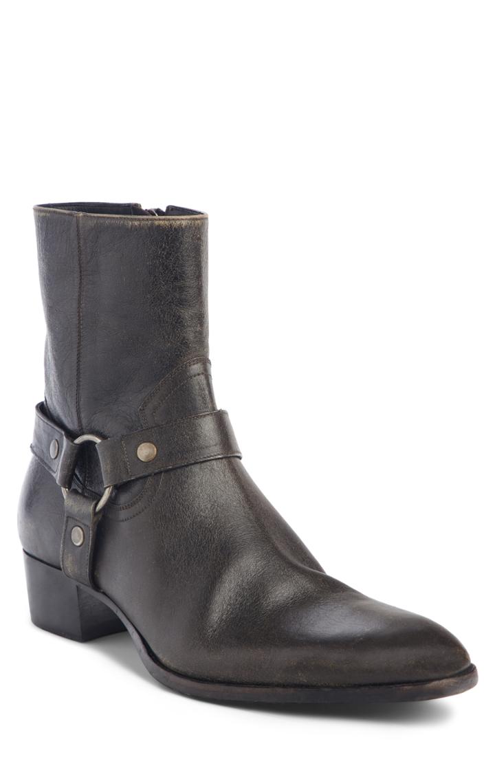 Men's Saint Laurent Wyatt Harness Boot Us / 46eu - Black