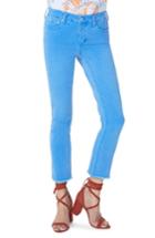 Women's Nydj Sheri High Waist Frayed Hem Stretch Slim Ankle Jeans (similar To 14w) - Blue