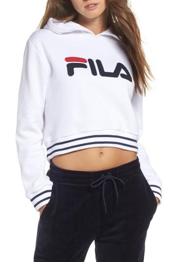 Women's Fila Penelope Crop Hoodie - White