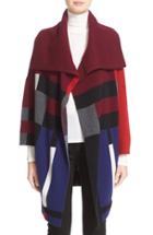 Women's Burberry Halladale Check Knit Wool & Cashmere Wrap