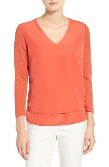 Women's Nic+zoe La Noche Mixed Media Top