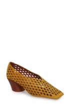 Women's Jeffrey Campbell Vanira Vamp Cutout Pump M - Yellow