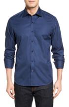Men's Stone Rose Tonal Stripe Sport Shirt - Blue