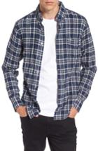 Men's Naked & Famous Denim Regular Fit Plaid Flannel Shirt - Blue