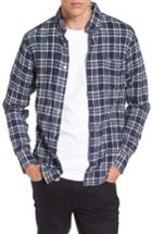 Men's Naked & Famous Denim Regular Fit Plaid Flannel Shirt - Blue