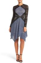 Women's Bcbgmaxazria Lace Fit & Flare Dress - Blue