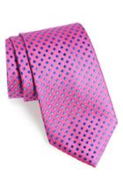Men's Nordstrom Men's Shop Boardwalk Dot Silk Tie, Size - Pink