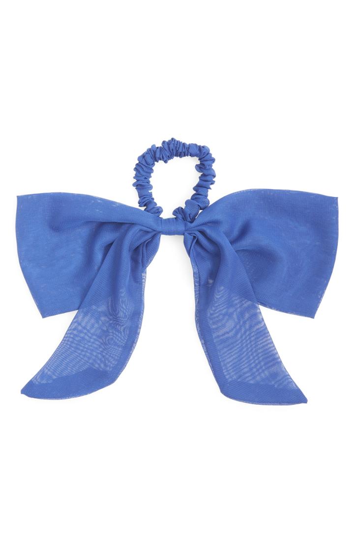 Tasha Bow Ponytail Holder, Size - Blue