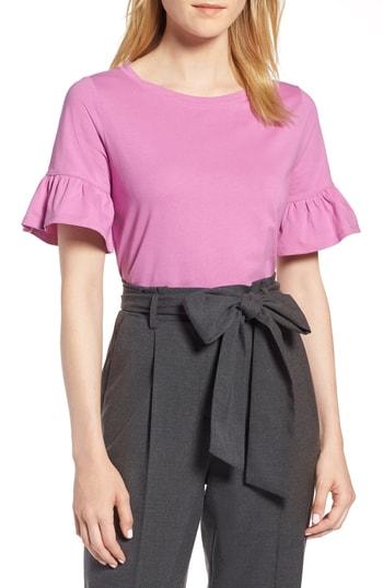 Women's 1901 Ruffle Sleeve Top - Pink