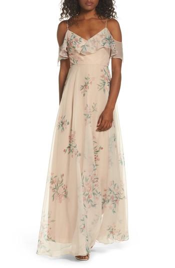 Women's Jenny Yoo Mila Cold Shoulder Gown