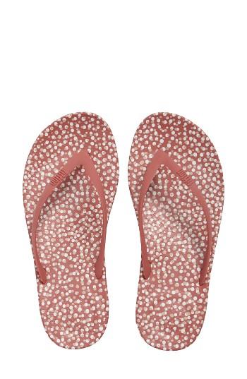 Women's Fitflop Iqushion(tm) Ergonomic Flip Flop M - Red