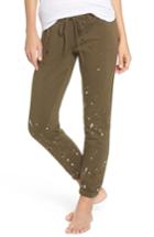 Women's Chaser Distressed Fleece Jogger Lounge Pants - Green