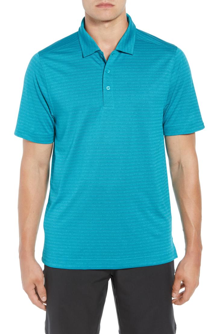 Men's Cutter & Buck Cascade Melange Striped Polo