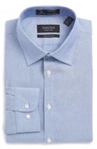 Men's Nordstrom Men's Shop Smartcare(tm) Extra Trim Fit Dobby Dress Shirt .5 - 32/33 - Blue