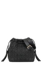 Furla Caos Quilted Leather Bucket Bag - Black