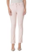 Women's Nydj Sheri Frayed Hem Stretch Slim Ankle Jeans - Pink