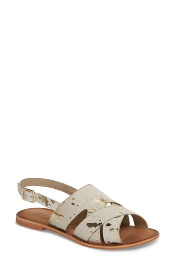 Women's Naughty Monkey Cup Of Tea Genuine Calf Hair Sandal M - White