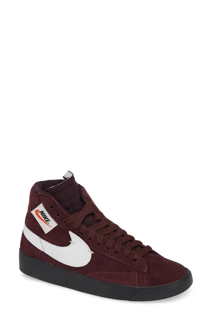 Women's Nike Blazer Mid Rebel Sneaker .5 M - Burgundy