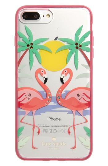 Kate Spade New York Crystal Embellished Flamingos Iphone 7/8 & 7/8 Case - Pink