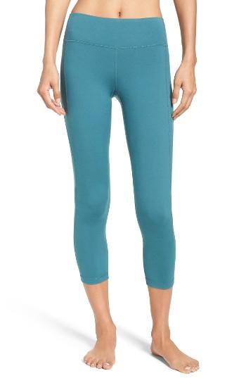 Women's Zella 'keep It Cool' Crop Leggings - Blue/green