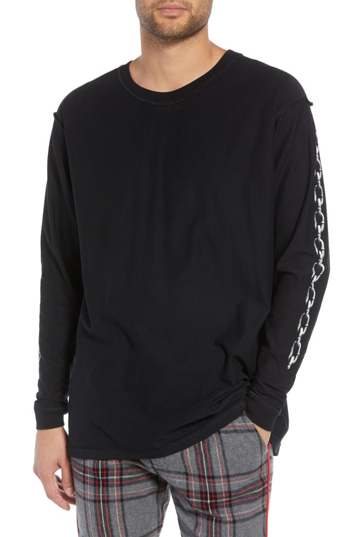 Men's Represent Records Graphic Long Sleeve T-shirt - Black