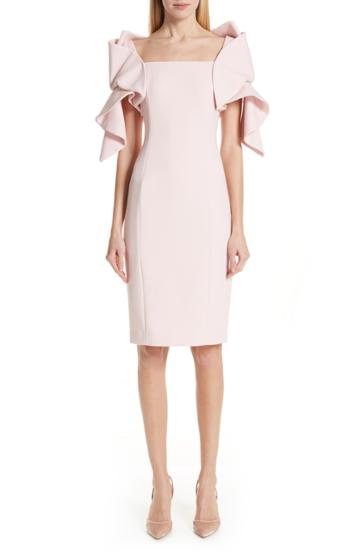 Women's Badgley Mischka Collection Origami Sleeve Cocktail Dress - Pink