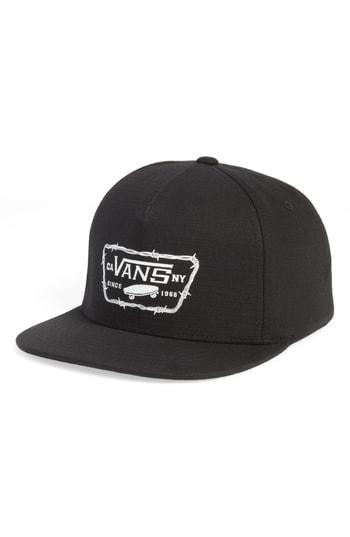 Men's Vans Full Patch Barbed Logo Cap - Black