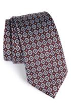 Men's Ermenegildo Zegna Medallion Silk Tie, Size - Burgundy
