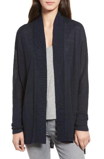 Women's Trouve Tie Back Linen Blend Cardigan