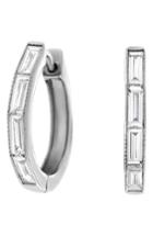 Women's Sethi Couture Baguette Diamond Huggie Hoop Earrings