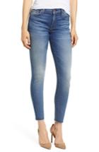 Women's 7 For All Mankind Cut Hem Ankle Skinny Jeans - Blue