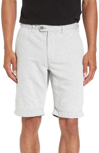 Men's Ted Baker London Frisho Cuff Denim Shorts - Grey