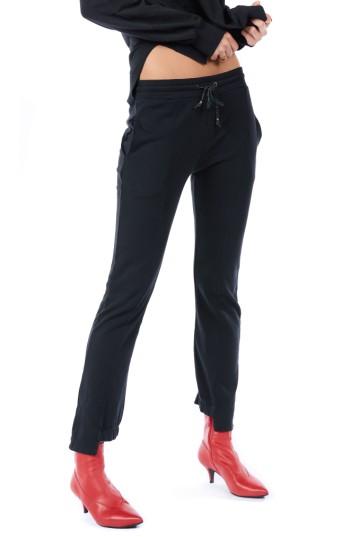 Women's Ragdoll Step Hem Sweatpants - Black