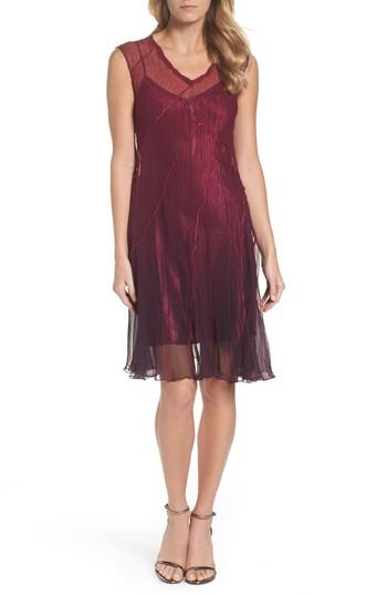 Women's Komarov Chiffon A-line Dress - Red