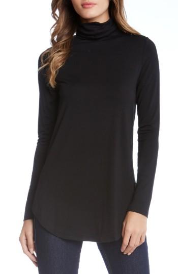 Women's Karen Kane Long Sleeve Turtleneck Tee - Black