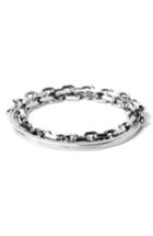 Men's Title Of Work Id Cuff Chain Bracelet