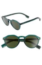 Women's Burberry 48mm Round Sunglasses - Green/ Green Solid