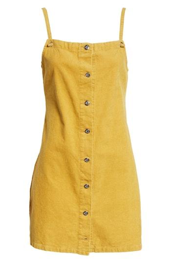 Women's Somedays Lovin Rising Sun Corduroy Pinafore Dress - Yellow