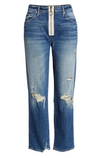 Women's Mother Xyz Saint High Waist Crop Straight Leg Jeans