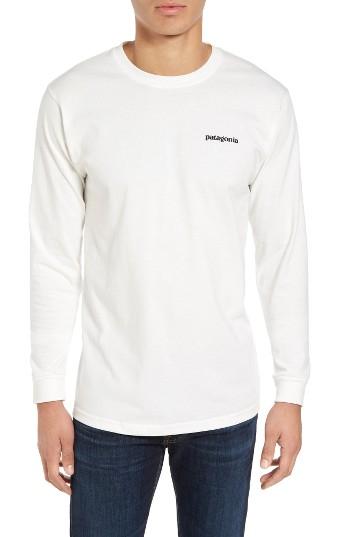 Men's Patagonia P-6 Logo Organic Cotton T-shirt - White