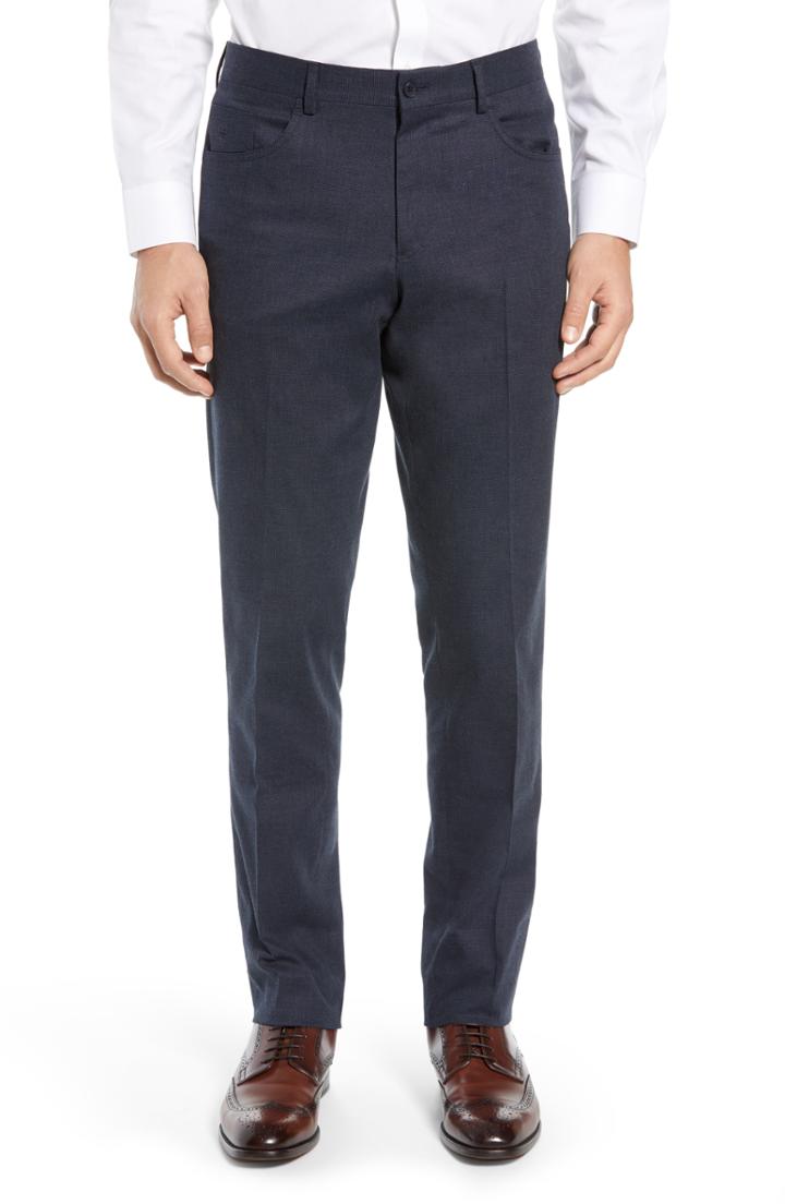 Men's Nordstrom Men's Shop Trim Fit Trousers X 34 - Blue