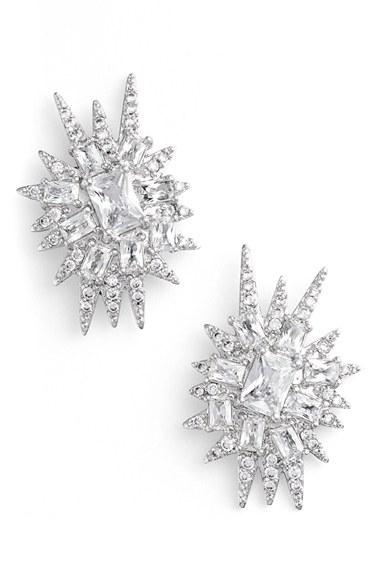 Women's Cz By Kenneth Jay Lane 'explosion' Cubic Zirconia Stud Earrings