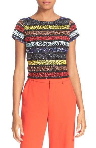 Women's Alice + Olivia Kelli Sequin Top