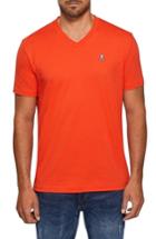 Men's Psycho Bunny V-neck T-shirt (m) - Orange