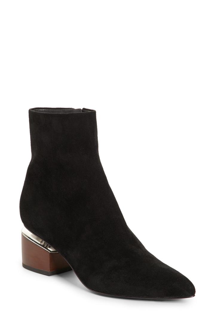 Women's Alexander Wang Jude Block Heel Bootie Us / 37eu - Black