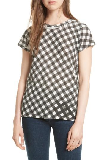 Women's Rag & Bone Gingham Tee - Black