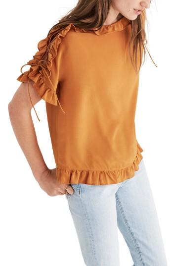 Women's Madewell Ruffle Silk Top